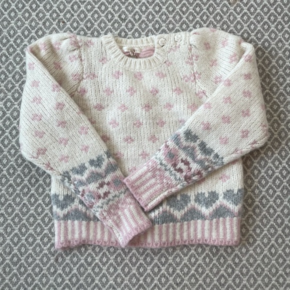 Rosie Pullover in Milky Cloud by Loveshack Fancy - Picture 3 of 8